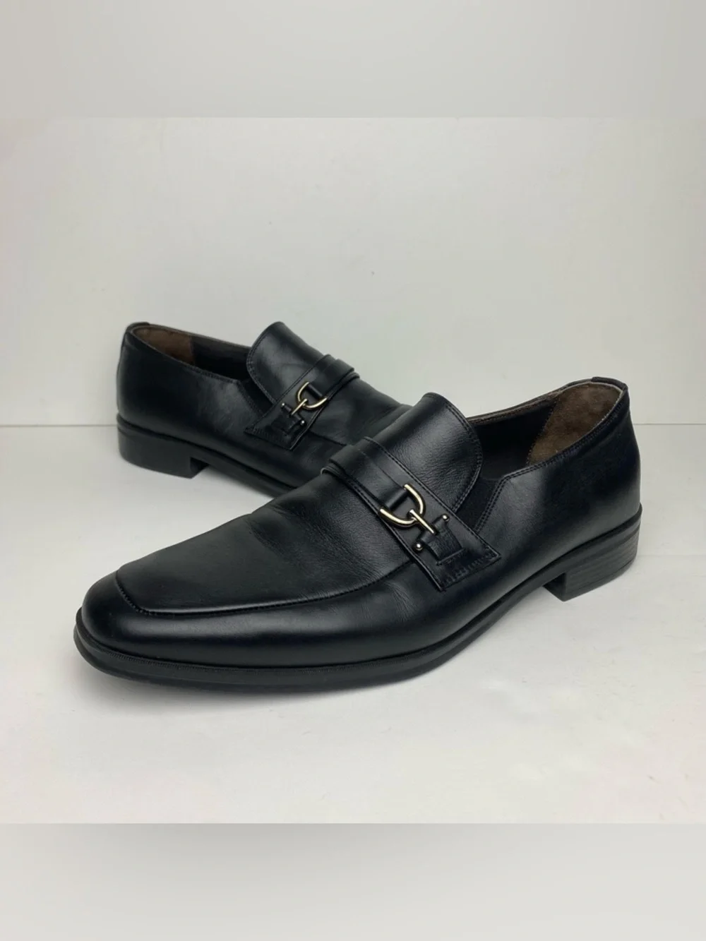 BRUNO MAGLI Pedro Black Leather Loafers Men's Size 11.5M US - Picture 2 of 10